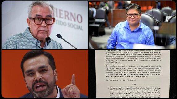 Máynez y Gibrán solicitan desafuero de Rocha Moya por vínculos con el Cártel de Sinaloa