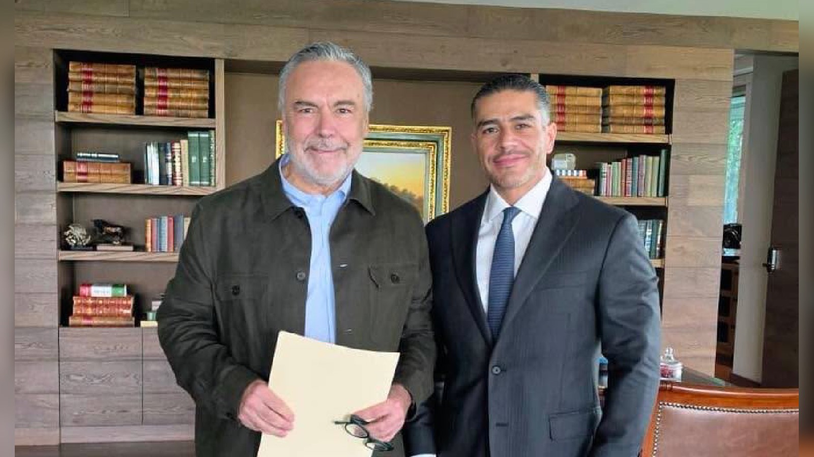 Alfonso Ramírez Cuéllar sostiene reunión de trabajo con Harfuch