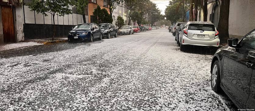 Azota granizada a la CDMX